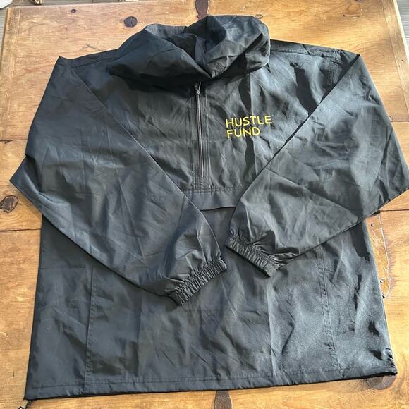 Mens Champion Hustle Fund Rain Hoodie Black Size X-Large - Picture 2 of 9